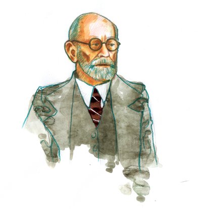 Portrait of Sigmund Freud by Alessandro Lonati