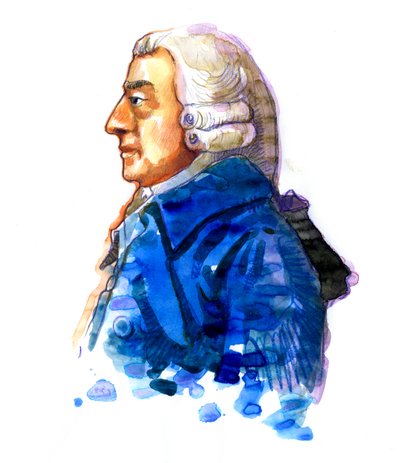 Portrait of Adam Smith (1723-1790), philosopher and economist by Alessandro Lonati