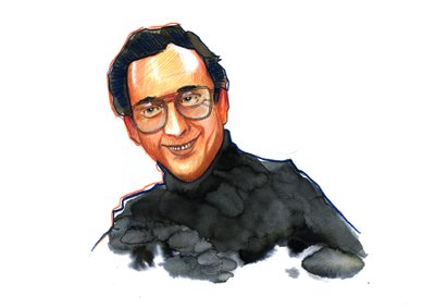 Portrait of Harold Pinter by Alessandro Lonati