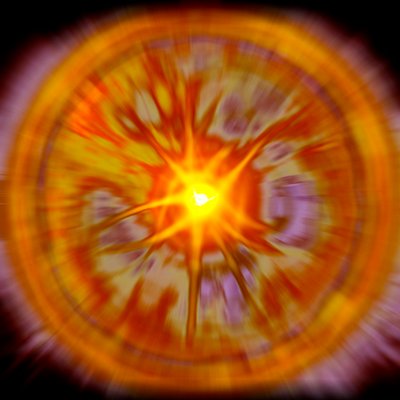Representation of the Big Bang at the Origin of the Universe by Alessandro Lonati