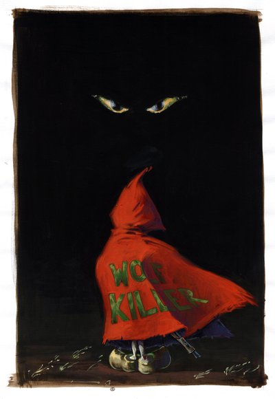 Revisited Little Red Riding Hood (Illustration) by Alessandro Lonati