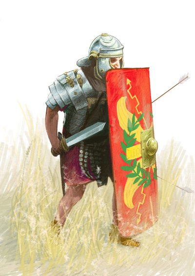 Roman legion - Roman Legionary - Roman antiquity: representation of Roman legionary by Alessandro Lonati