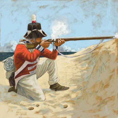 Royal Marines, circa 1806, Landing on a Beach by Alessandro Lonati
