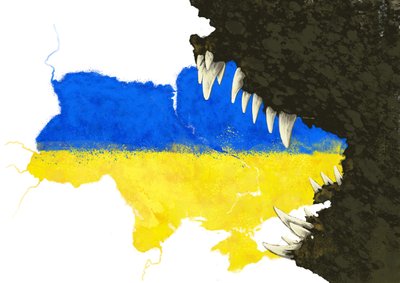 Russia Attacks Ukraine to Eat It, 2022 by Alessandro Lonati