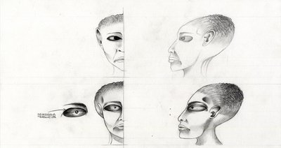 Study of the Face of an Alien from Mars by Alessandro Lonati