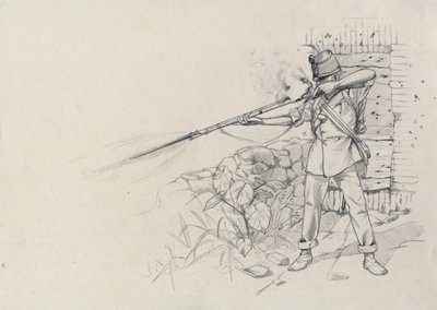 Second Empire: Infantryman Shooting, Soldier of the Austrian Army by Alessandro Lonati