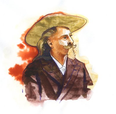 Portrait of Buffalo Bill (1846-1917), Colonel William Cody by Alessandro Lonati