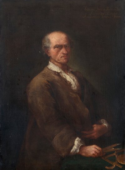 Portrait of Bartolomeo Ferracina 1692-1777 by Alessandro Longhi
