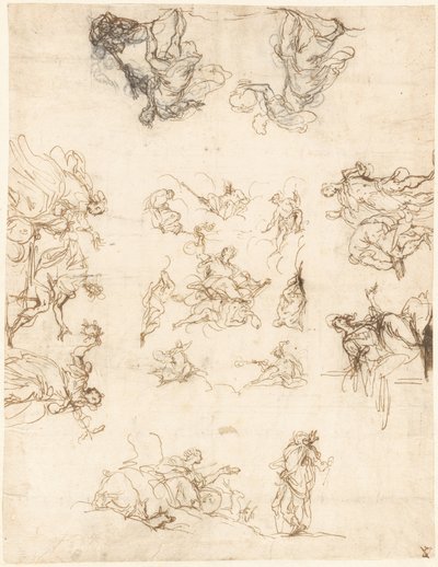 A Compartmented Ceiling with Allegories and Myths by Alessandro Maganza