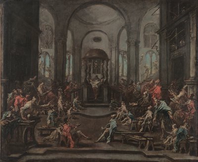 Interior of a Synagogue, c. 1725-35 by Alessandro Magnasco