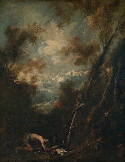 Saint Jerome in a Landscape by Alessandro Magnasco