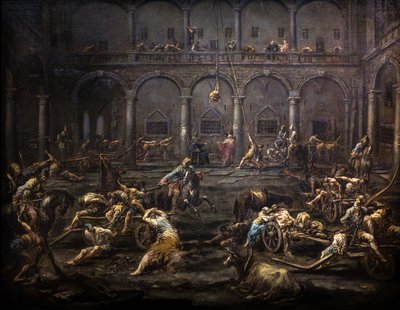 The Arrival and Interrogation of Galley Slaves in the Genoa Prison by Alessandro Magnasco