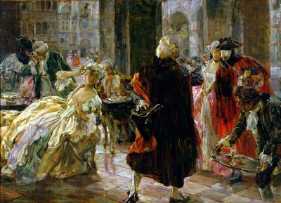 The Cafe Florian in the 18th Century by Alessandro Milesi