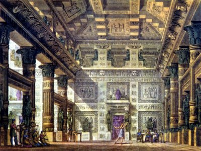 Dance scene in ancient Egypt at Memphis by Alessandro Sanquirico