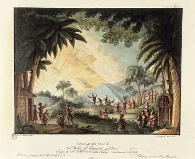View of a Delicious Valley at the Time of the Conquest of the New World by the Spanish Scenography for the Ballet 