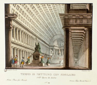 View of the Temple of Neptune. Scenography for the Opera 