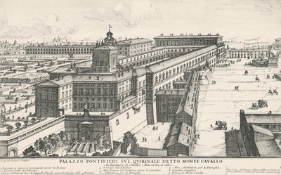 Palace of Pope on Quirinale Hill, Also Known as Monte Cavallo by Alessandro Specchi