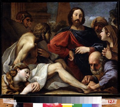 The Raising of Lazarus. Painting by Alessandro Tiarini (1577-1668) by Alessandro Tiarini