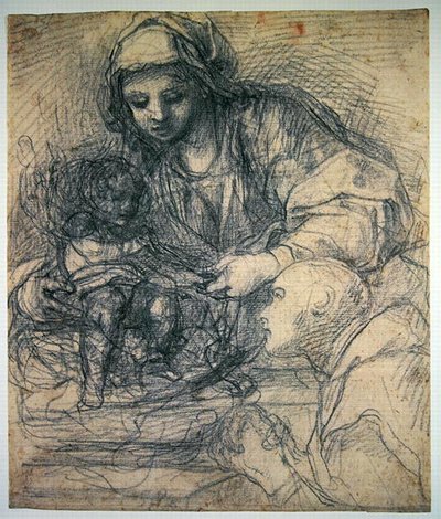 The Madonna and Child with a Carthusian Monk by Alessandro Tiarini