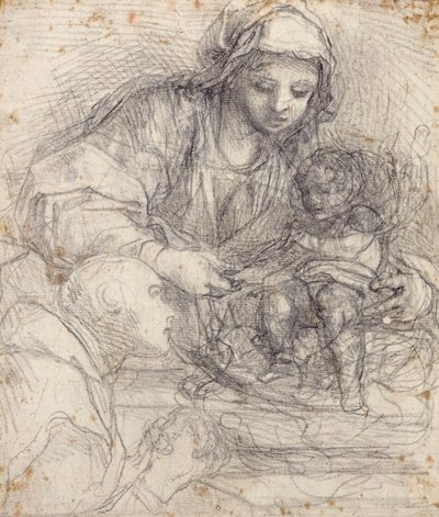 The Madonna and Child with a Carthusian Monk by Alessandro Tiarini
