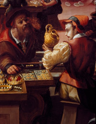 The workshop of the goldsmith (detail) by Alessandro di Vincenzio Fei