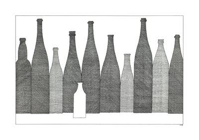 Bottles - Small White by Alex Dunn