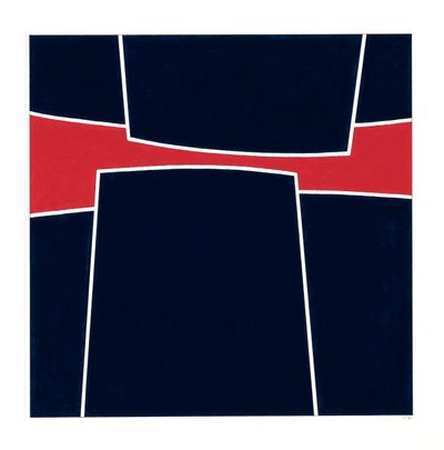 Pressure Blue on Red, 2023 by Alex Dunn