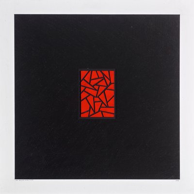 Red Bits on Black by Alex Dunn
