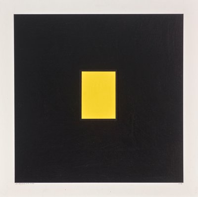 Yellow Rectangle on Black by Alex Dunn