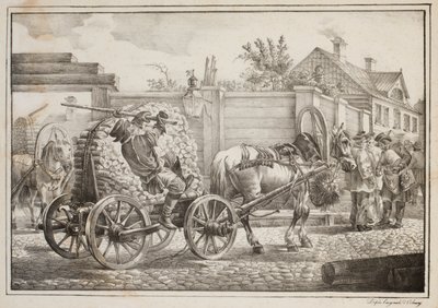 The Coachman with Kindling by after Alexander Orlowski