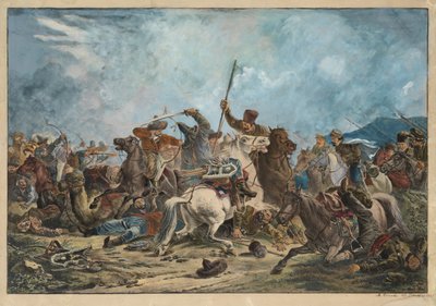 Kirghizes and Cossacks - Battle between the Kirghiz and Cossacks by Alexander Orlowski