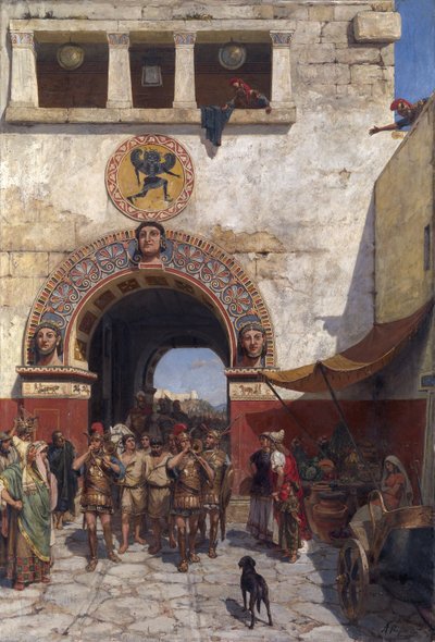 Gate in Volterra, Etruria by Alexander Alexandrovich Svedomsky