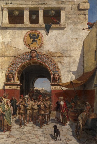 Gate in Volterra, Etruria by Alexander Alexandrovich Svedomsky