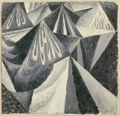 Cubo-Futurist Composition in Grey and White by Alexander Bogomazov