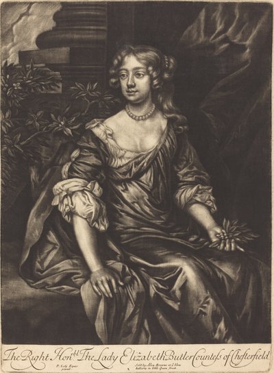The Right Honorable Lady Elizabeth Butler, Countess of Chesterfield by Alexander Browne after Sir Peter Lely