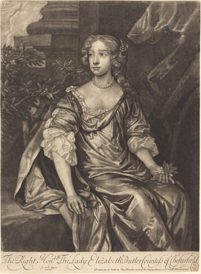 The Right Honorable Lady Elizabeth Butler, Countess of Chesterfield by Alexander Browne after Sir Peter Lely