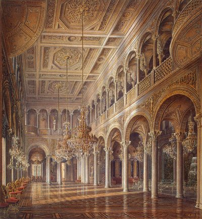 Interiors of the Small Hermitage, The Pavilion Hall, middle of the 19th century by Alexander Chrisophorovich Kolb