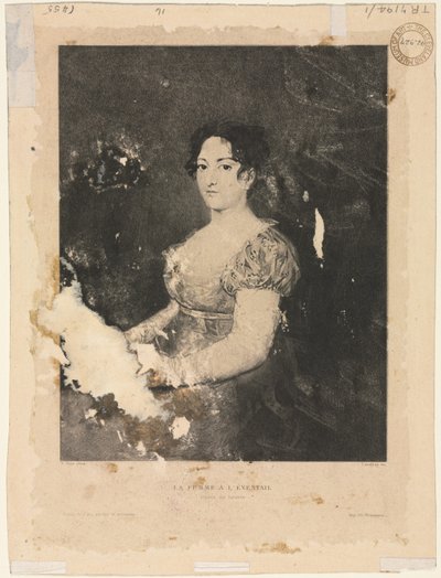 The Woman with the Fan, after Goya by Alexander Claude Louis Lavalley