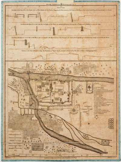 City and Environs of Sirengampatanne or Seringapatnam Taken at the Request of Mr Robert Adams Surgeon by Alexander Cesars LeGou 1775 by Alexander Dalrymple