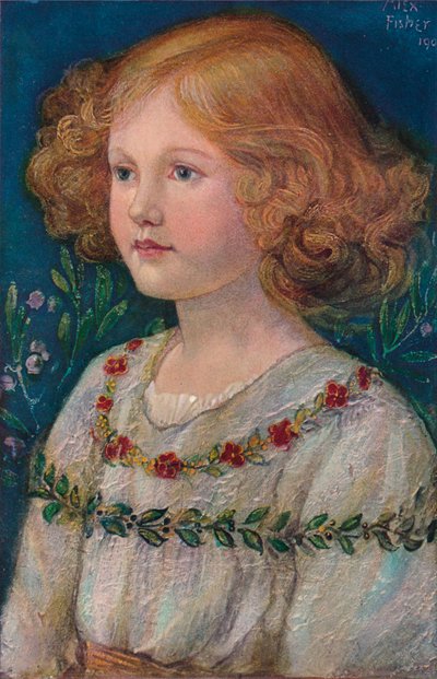 Portrait in Enamel of Rosemary, Daughter of John, c. 1909 by Alexander Fisher