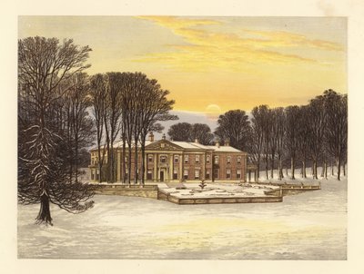 Winter Scene with the Down House, Dorsetshire, England by Alexander Francis (after) Lydon