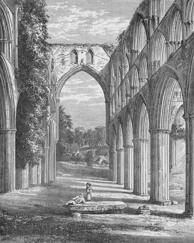 Choir, Looking North, Rievaulx Abbey by Alexander Francis Lydon