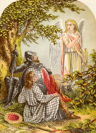 Christian and Hopeful Caught in the Net, from The Pilgrims Progress by John Bunyan, published c.1880 by Alexander Francis Lydon