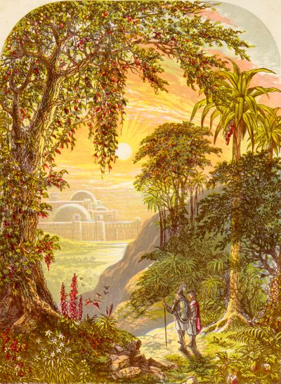 Christian and Hopeful in the land of Beulah, from The Pilgrims Progress by John Bunyan, published c.1880 by Alexander Francis Lydon