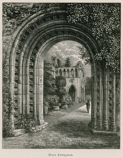 Dryburgh Abbey, West Entrance by Alexander Francis Lydon