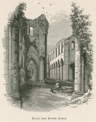 Fountains Abbey, Nave and South Aisle by Alexander Francis Lydon