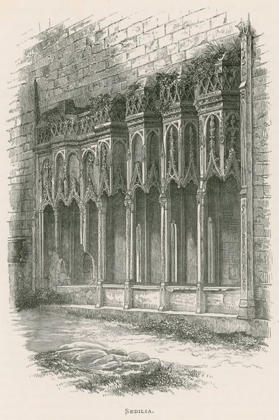 Furness Abbey, Sedilia by Alexander Francis Lydon