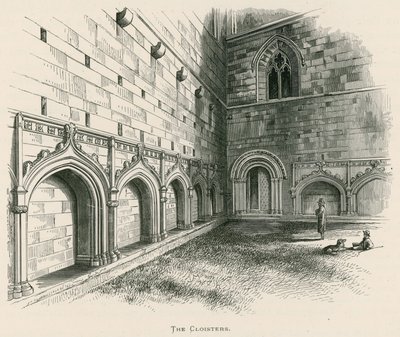 Melrose Abbey, The Cloisters by Alexander Francis Lydon