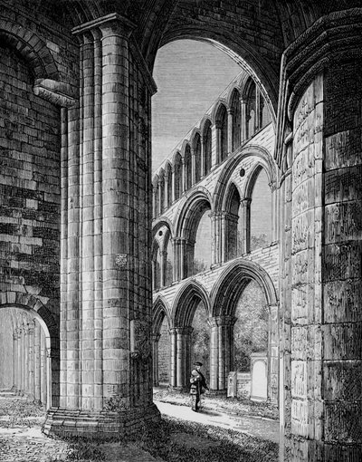 Nave, from South Aisle, Jedburgh Abbey by Alexander Francis Lydon