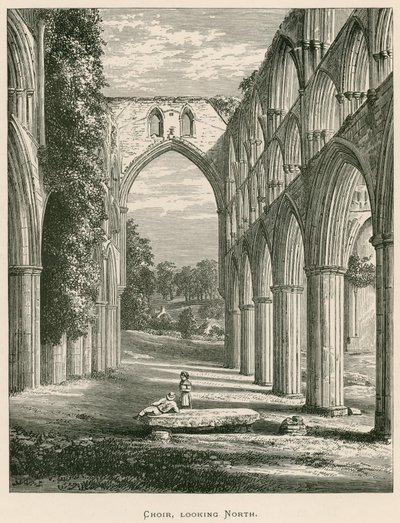 Rievaulx Abbey, Choir, Looking North by Alexander Francis Lydon